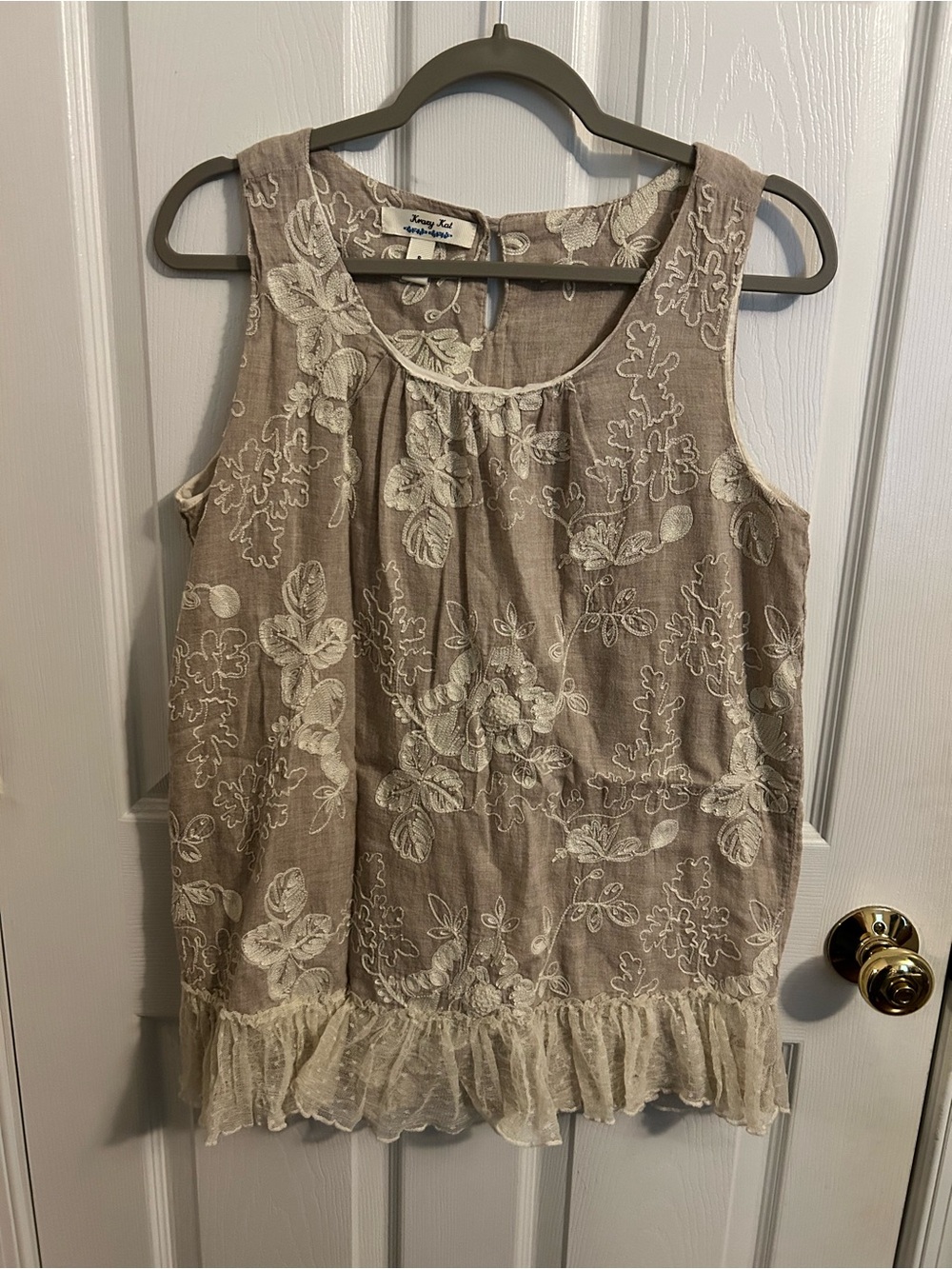 Women’s Floral Embroidered Tank Blouse